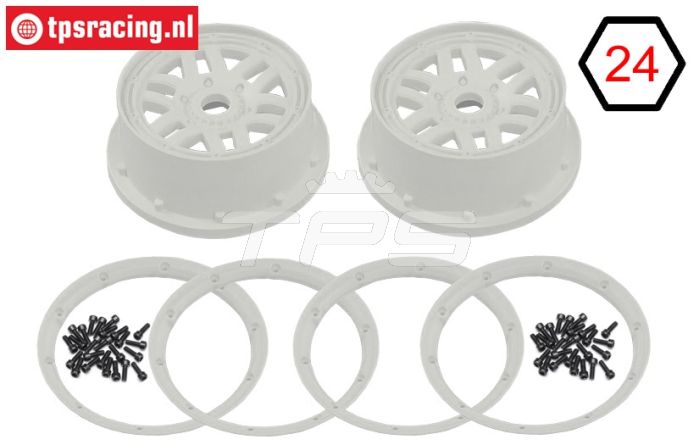 LOS45026 Velgen Wit Ø120-B70 mm , set