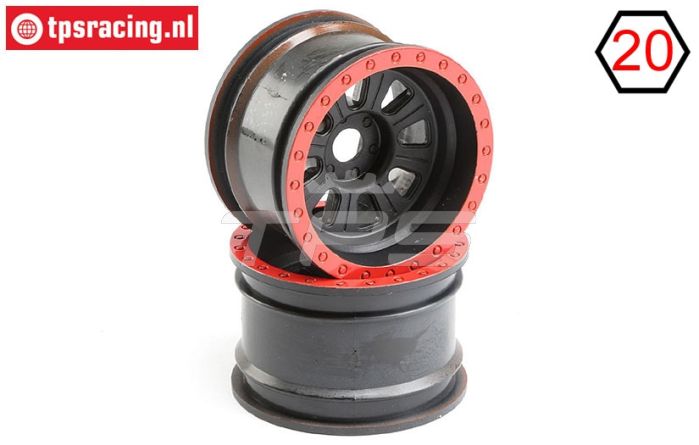 LOS45028 Velgen zwart Ø80-B50 mm, 2 st.