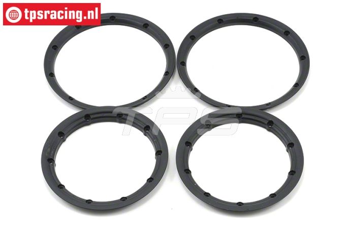 LOSB7028 Beadlock Zwart Ø120 mm, 4 st.