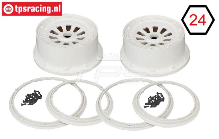 LOSB7033 Velgen wit Ø120-B60 mm, Set