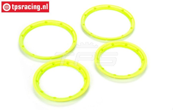 LOSB7037 Beadlock Neon-Geel Ø120 mm, 4 st.