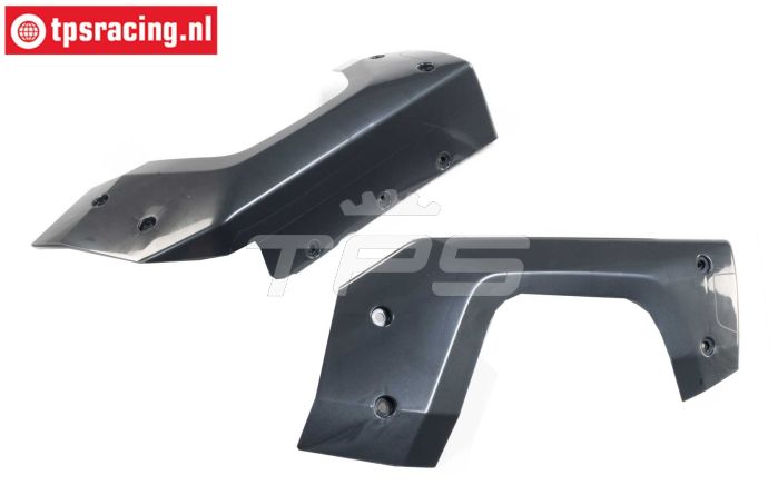 LOS-4352 LOSI 5T 3.0 Spatbord Links-Rechts gun metal, set