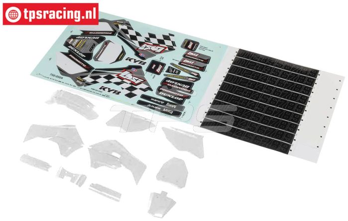 LOS260005 PROMOTO Kunst. delen-stickers Wit, set