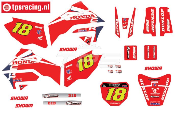CS0980/40 PROMOTO stickers Honda CRF Lawrence, set