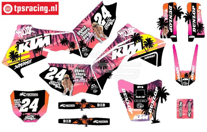 CS0980/60 PROMOTO stickers KTM Grand Theft Auto, set
