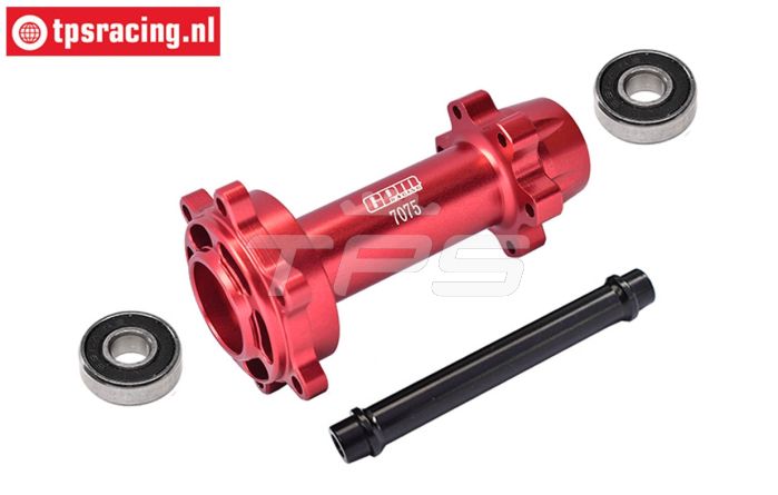 MX007-R PROMOTO Alu wiel as achter Rood, set