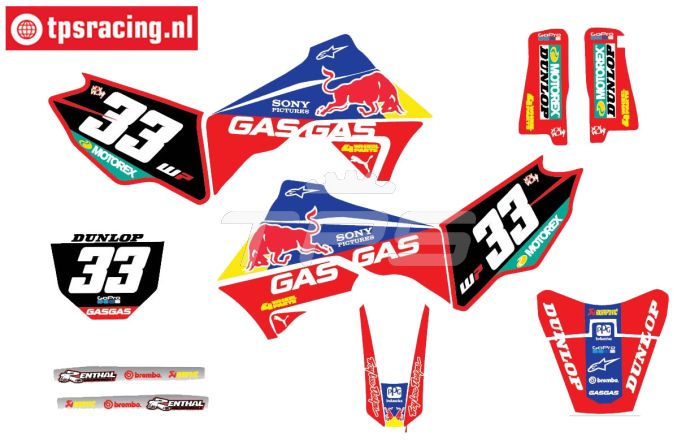 CS0980/28 PROMOTO stickers Honda Gas Gas, set