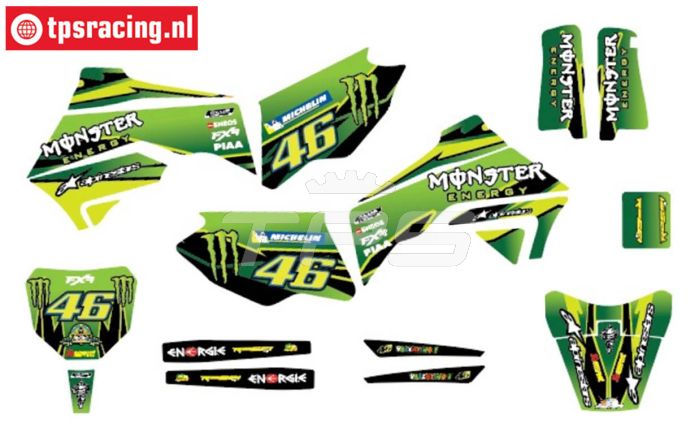 CS0980/20 PROMOTO stickers Rossi Monster Green, set