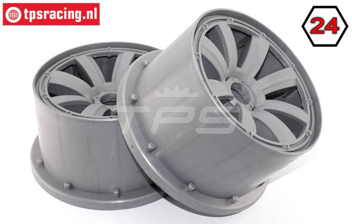 MM1300/80 MadMax Velgen Zilver Ø120-B80 mm, 2 st.