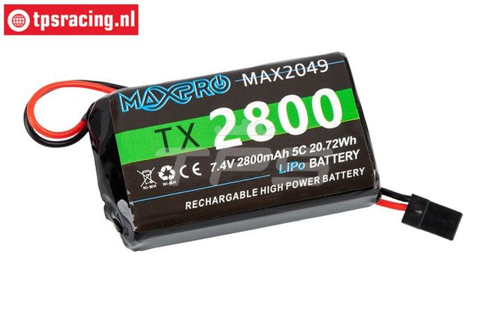 100031MAX2049 Maxpro 2S 2800 mAh LiPo accu, 1 st.