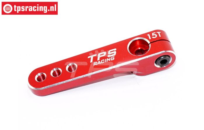 TPS0830/04 Aluminium Servo hevel 15T-L47 mm Rood, 1 st.