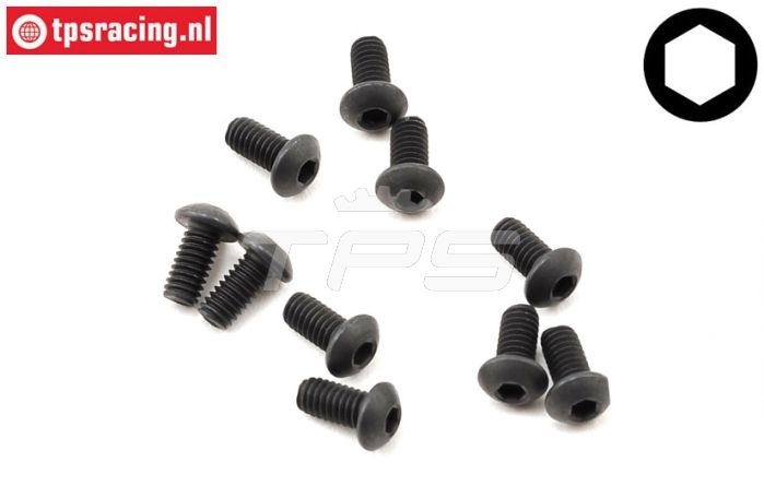 TLR255001 TLR Inbus Bolkop M2,5-L6 mm, 10 st.