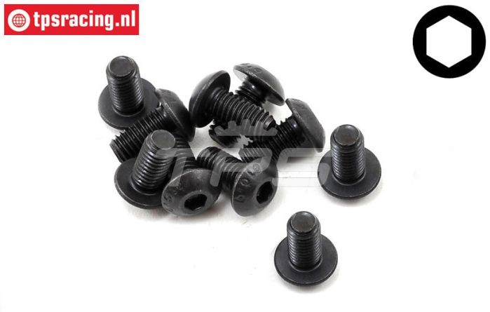 TLR255017 TLR Inbus Bolkop M5-L10 mm, 10 st.