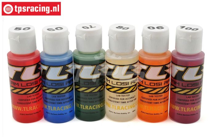 TLR74021 TLR Siliconen olie Sorti 50 ml, 6 st.
