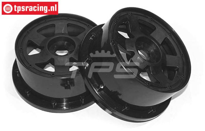 TPS5026/70B Nylon Velg 6-Sp. Zwart Ø120-B70 mm, 2 st., 2 st.