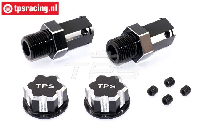 TPS0292/04 Wiel adapter 24 mm zeskant Zwart, 2 St.