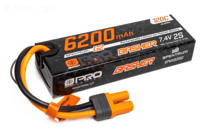 SPMXB2S62 LIPO 7.4V 6200MAH 2S 120C SMART, 1 st.