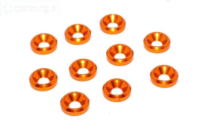 TPS1233/04 Alu verzonken ring Ø3 mm Oranje, 10 st.