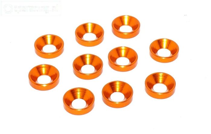 TPS1234/04 Alu verzonken ring Ø4 mm Oranje, 10 st.
