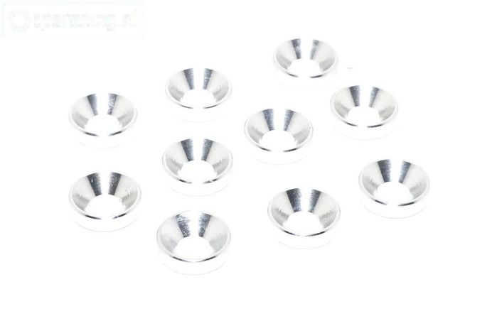 TPS1234/03 Alu verzonken ring Ø4 mm Zilver, 10 st.