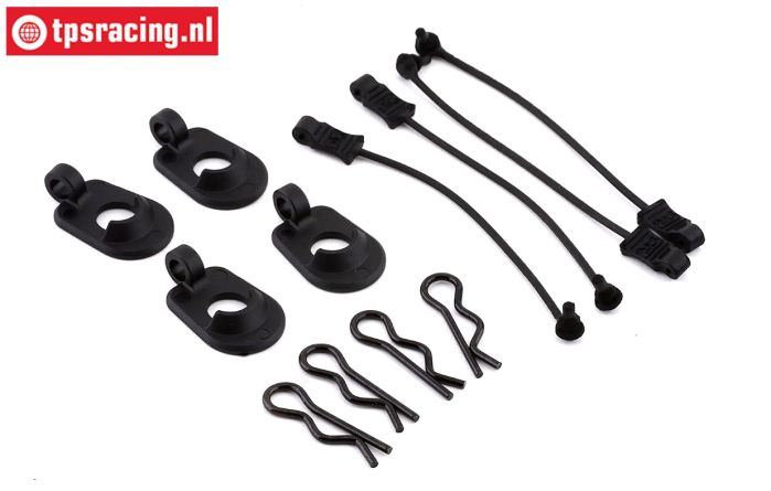 ARA390294 ARRMA Body clip met rubber 1/5, 4 st.