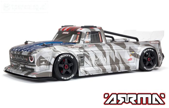 ARA7615V2T2 ARRMA INFRACTION 6S BLX Zilver