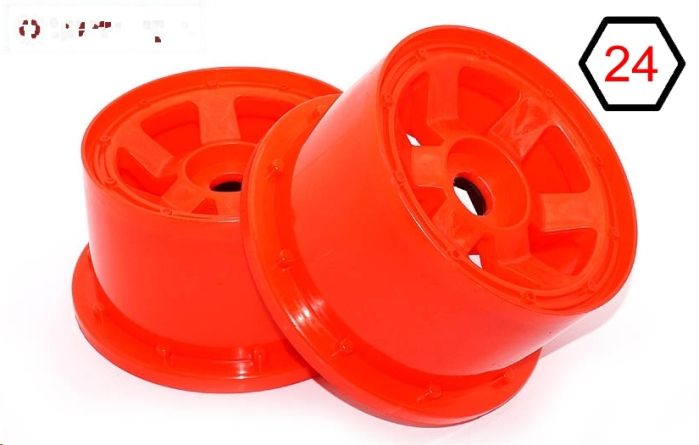 TPS5028/80RE Nylon Velg 6-Sp. Rood Ø120-B80 mm, 2 st.