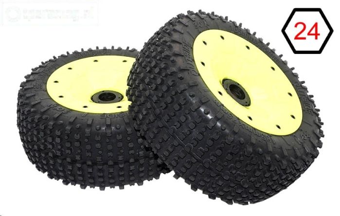 BWS69034/02 Mini-Pin zwart-geel Ø180-B75 mm, 2 st