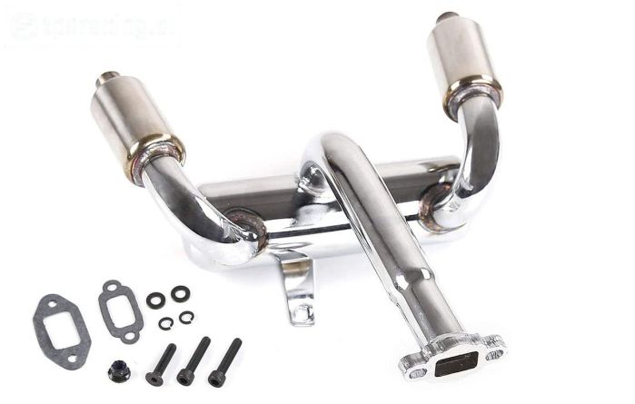 TPS8010 Dubbele Tuning uitlaat HPI-Rovan-King, Set