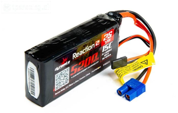 DYNB52213 2S LiPo accu Reaction 5200 mAh, 1 st.