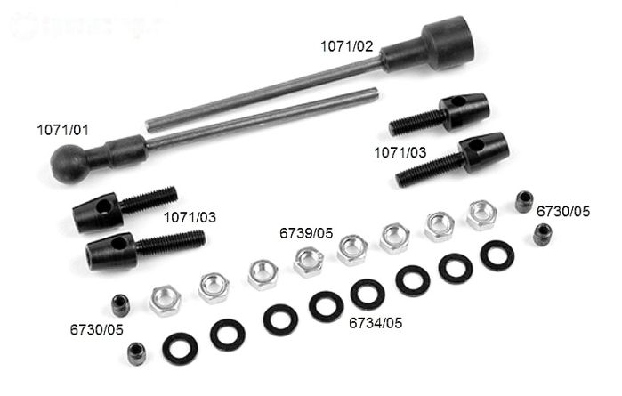 FG1071 Stabilisator achter, Ø4,0 mm, Set