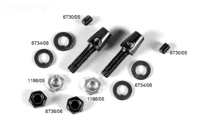 FG1171/03 Stabilisator houder M4/M6-Ø4,0 mm, Set