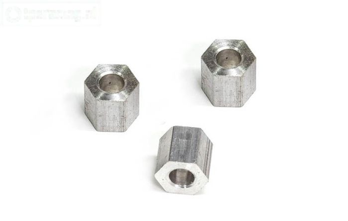 FG1183/02 Alumium afstand bus 4x8x8 mm, 3 st.