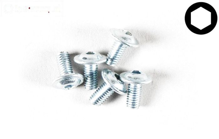 FG6717/06 Inbus bolkop flens M3-L6 mm, 5 St.