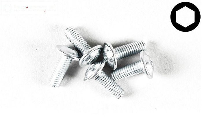 FG6717/08 Inbus bolkop flens M3-L8 mm, 5 St.