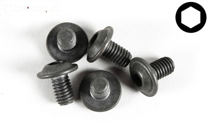 FG6717/16 Inbus bolkop flens M6-L10 mm, 5 St.
