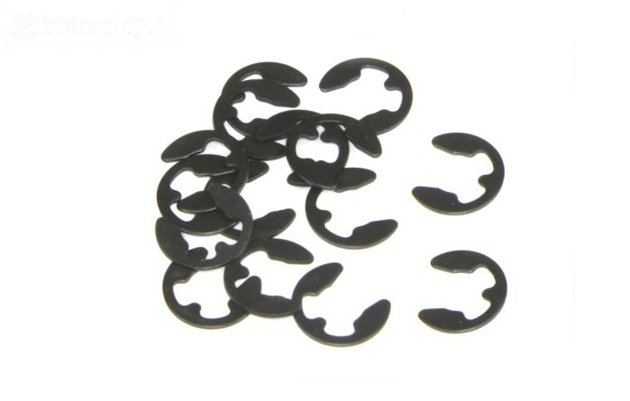TPS6732/06 E-Clips zwart Ø6 mm, 15 St.