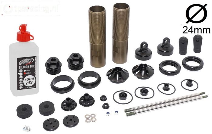 FG67320 Alu-Schokdemper Ø24-L210 mm, set