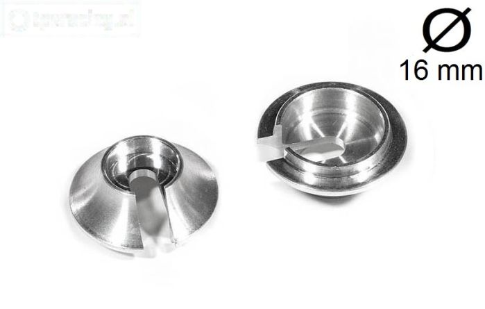 FG7205/07 Alu-Schokdemper veerschotel Ø16 mm, 2 St.