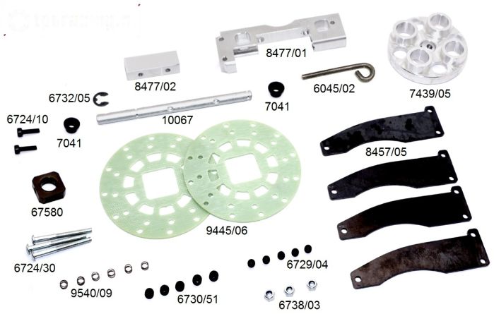 FG8447 Centrale Dubbele schijfrem, Set
