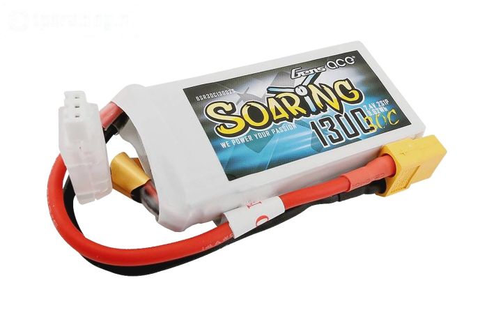 GA1300S Gens Ace Soaring 1300 mAH 7,4 V 2S 30C, 1 st.