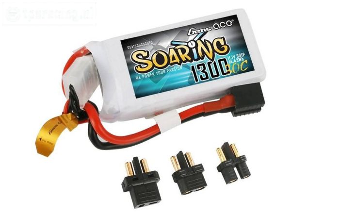 GA1300S Gens Ace Soaring 1300 mAH 11,1V 3S 30C, 1 st.