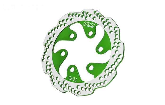 MX010/DISK-G PROMOTO Alu-remsch. achter groen, 1 st.