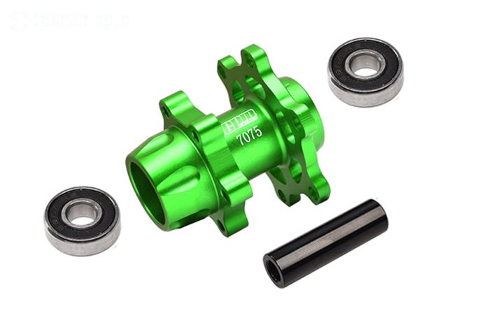 MX006-G PROMOTO Alu wiel as voor groen, set