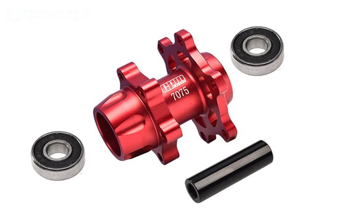 MX006-R PROMOTO Alu wiel as voor rood, set
