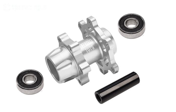 MX006-S PROMOTO Alu wiel as voor zilver, set