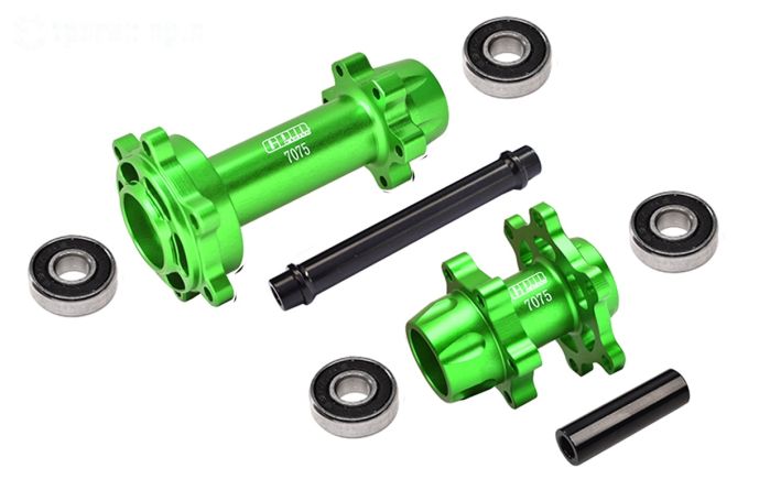 MX0067-G PROMOTO Alu wiel assen Groen, set