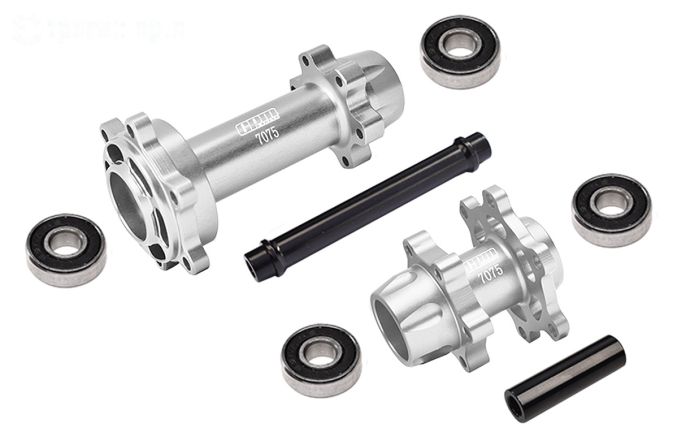 MX0067-S PROMOTO Alu wiel assen Zilver, set