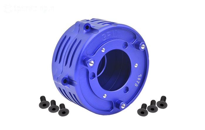 MX012-B PROMOTO Alu vliegwiel huis blauw, 1 st.