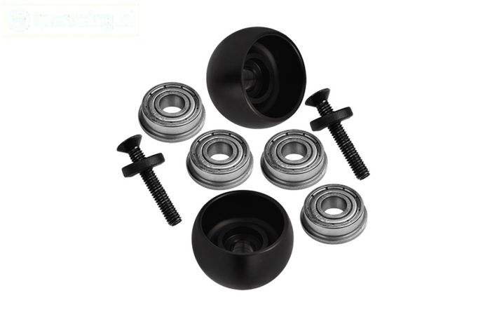 MX040-BK PROMOTO Zij steun rollen Zwart, Set